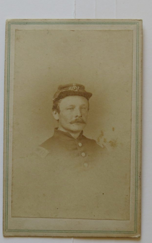 <h3>Photograph of Col. W. W. Stephenson
</h3>
<p><strong>Circa 1862</strong></p>
<p>One of the richest, and perhaps most varied, collection of Civil War material at OHS relates to Col. W.W. Stephenson. There are several photographs, a trunk with his name painted on it, belt buckles, shoulder straps, a sketch, recruitment banners, and a diary inscribed “Capt. WW Stephenson 2nd Duryees Zouaves 165th Reg NY.”  After the Civil War Col. Stephenson purchased the property just to the west of the now-demolished Mount Pleasant House hotel and built a large house that is still a prominent local landmark.</p>