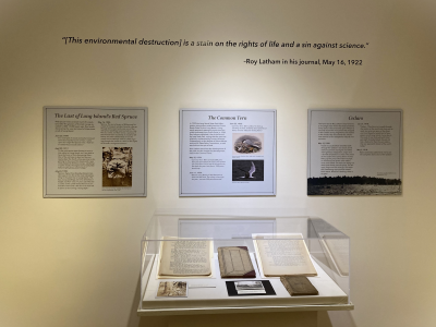 Display focused on Roy Latham's role as an early conservationist.