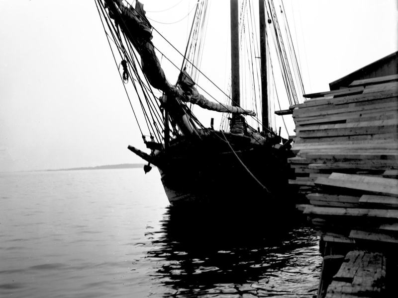 Wm. Steeple Davis. Lumber Schooner. Photograph, May 7, 1914.